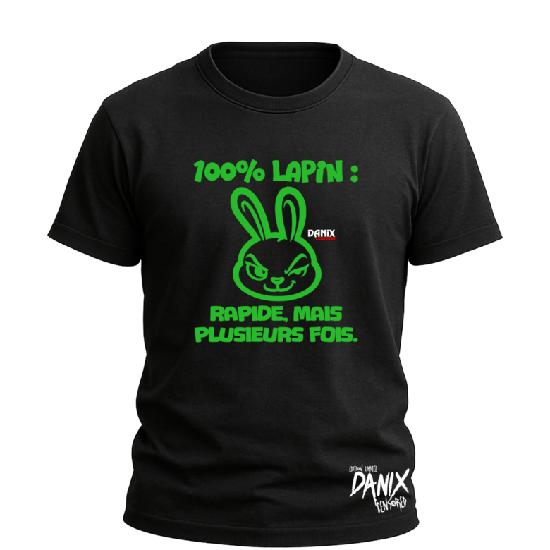 Tshirt Lapin Insolent 100% Lapin: rapide mais plusieur fois
